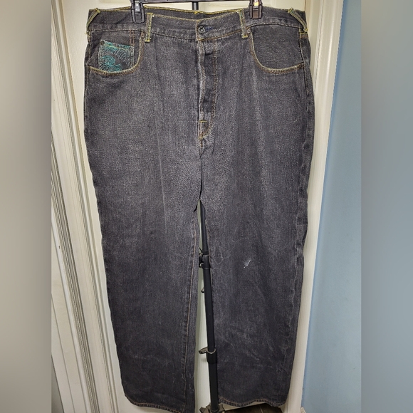 RMC Red Monkey Company Embroidered Jeans Martin Ksohoh Size 42 Statement Denim - Picture 2 of 11